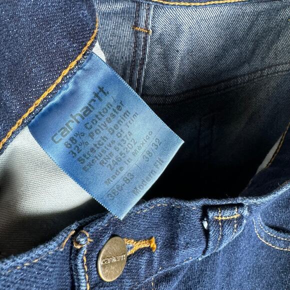 Carhartt Modern Fit Stretch Denim Jeans Blue Men's Size 38/32 - Picture 8 of 8